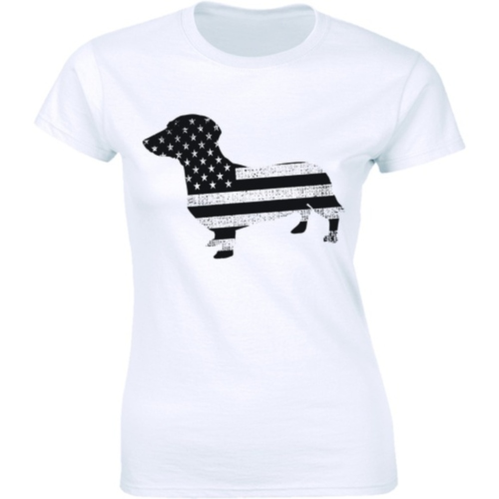 American Flag Dachshund Cute Animal Fun T-shirt